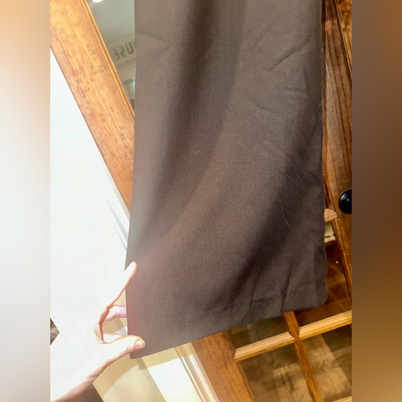 🔹Sans Souci Black Wide Leg Pants with White Top Collar - Picture 7 of 7